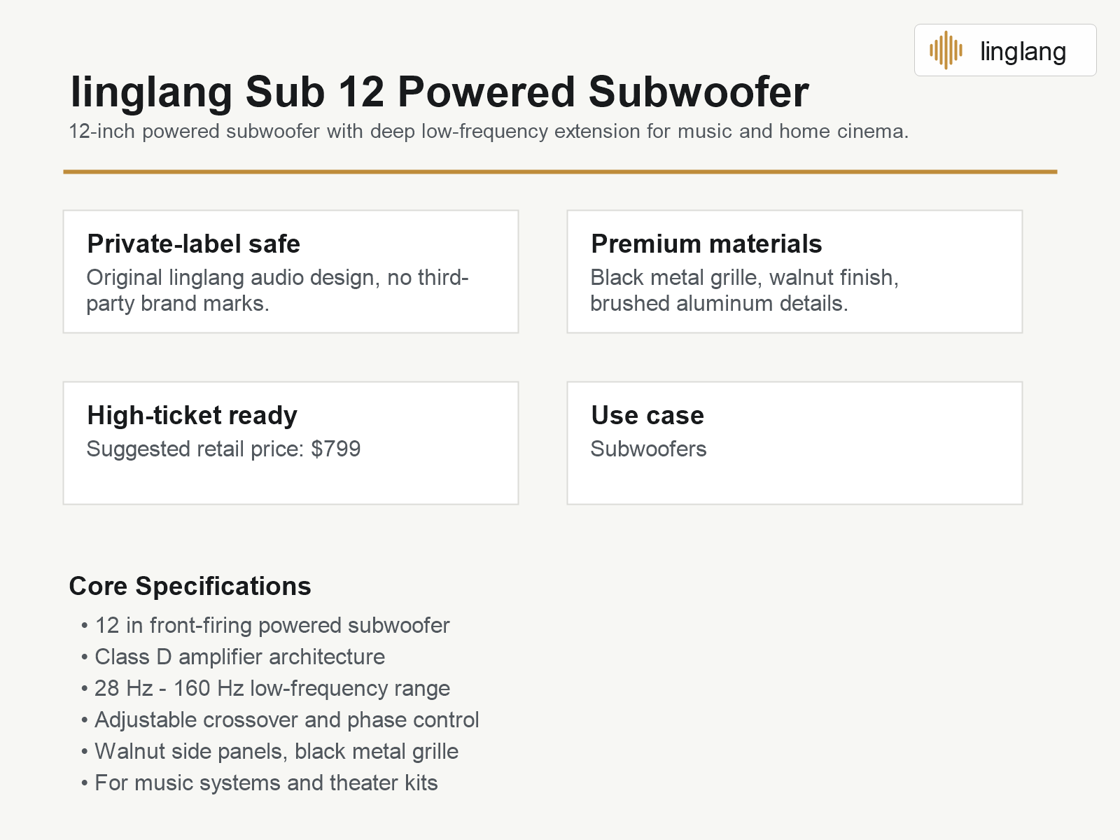 Linglang Sub 12 Specifications