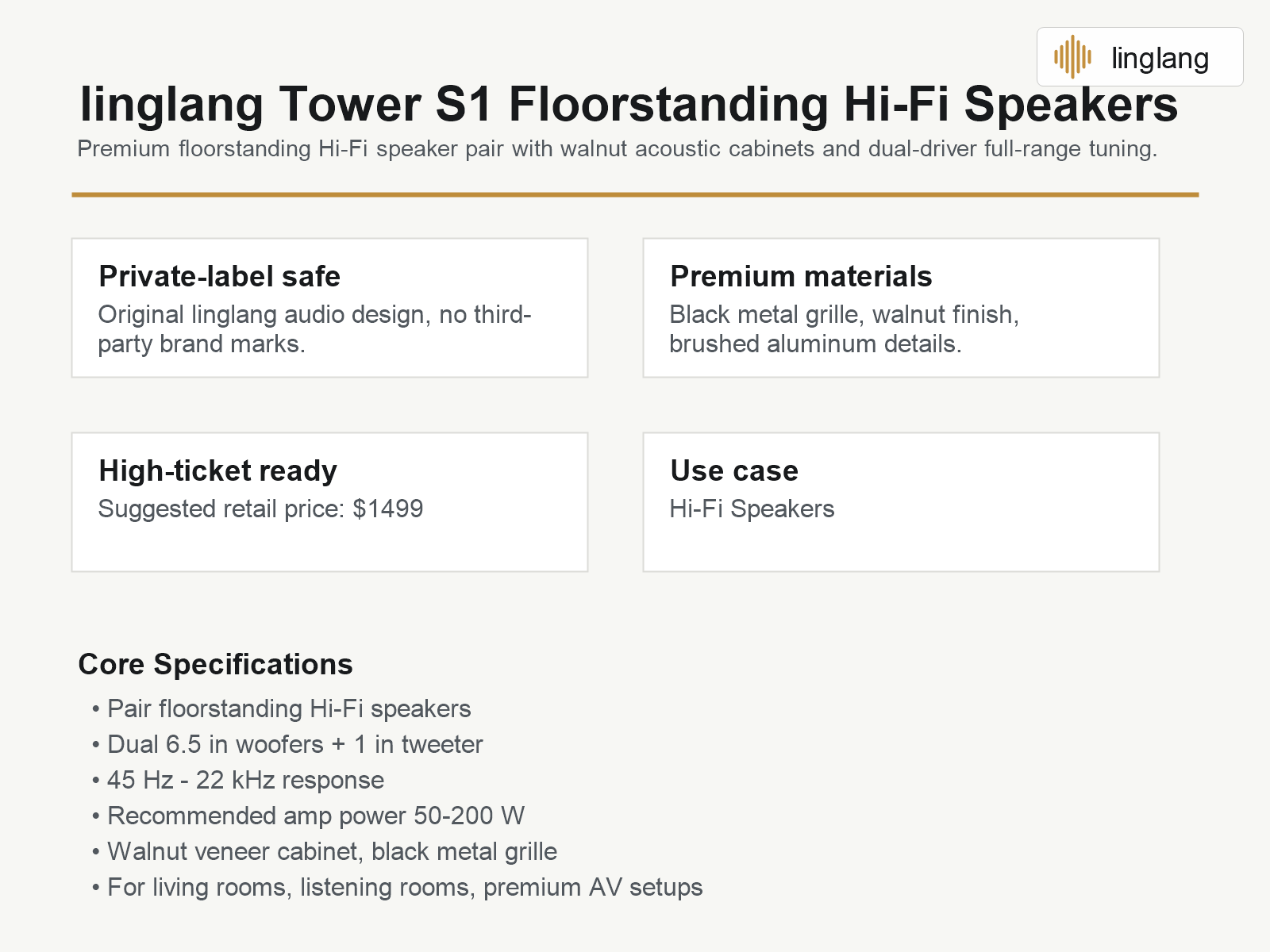 Linglang Tower S1 Specifications